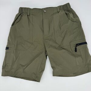 Voyager Outdoor Cargo Shorts – Olive Green – Men’s Medium